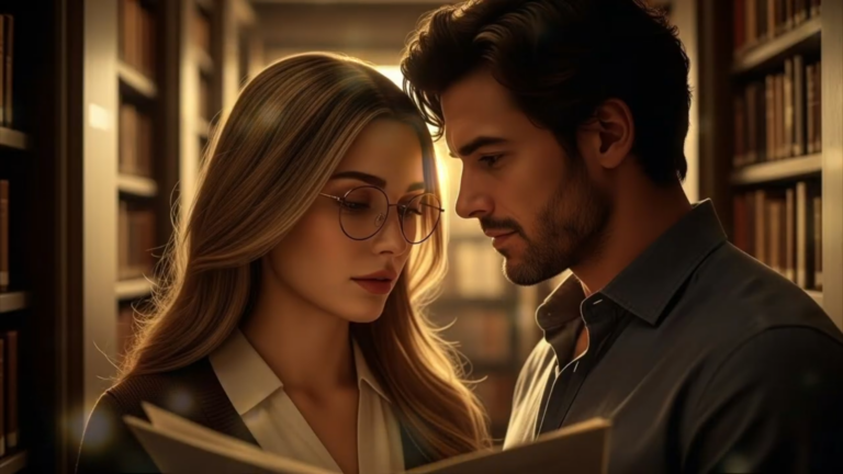 Uma bibliotecária organizada, um manuscrito misterioso e um autor distraído que escreve sobre ela sem saber que está sendo lido. 📚❤️